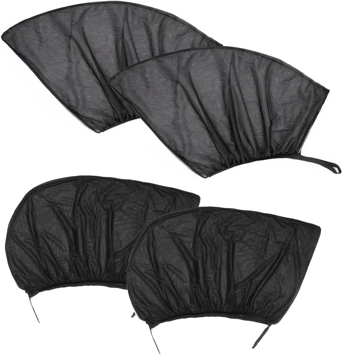 Car window sunshades 4 pieces black — view 2