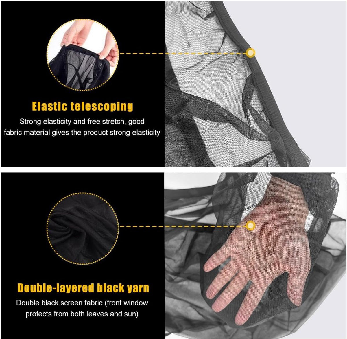 Car window sunshades 4 pieces black — view 3