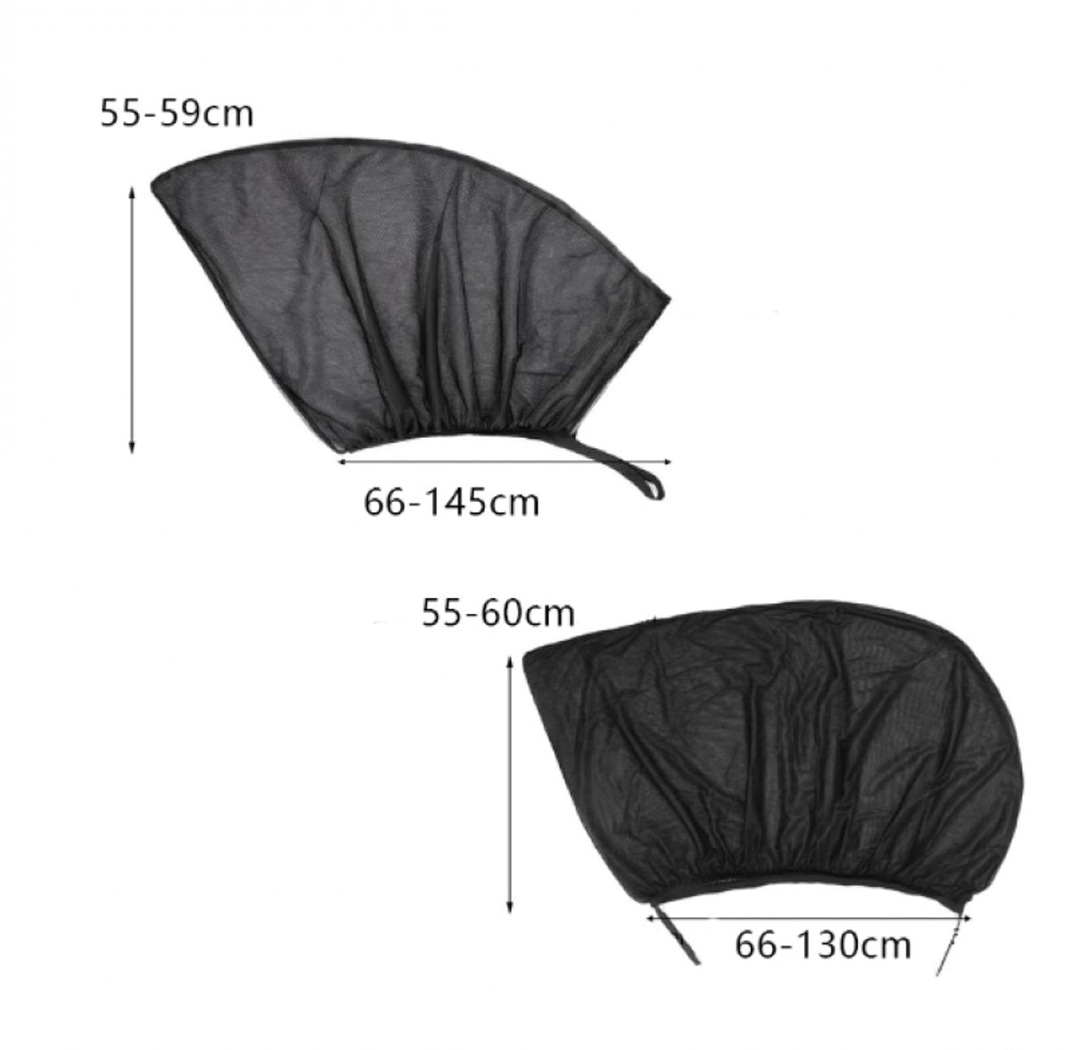 Car window sunshades 4 pieces black — view 7