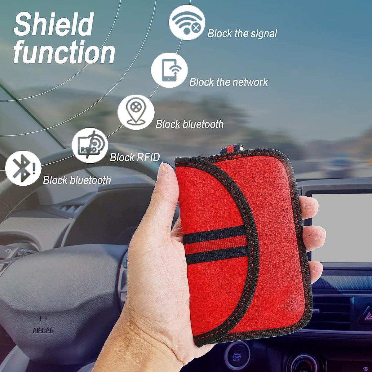 RFID anti-theft car key cover 2 pieces — view 3