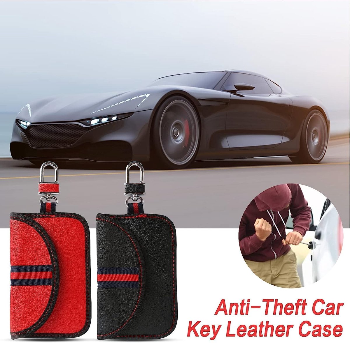 RFID anti-theft car key cover 2 pieces — view 7