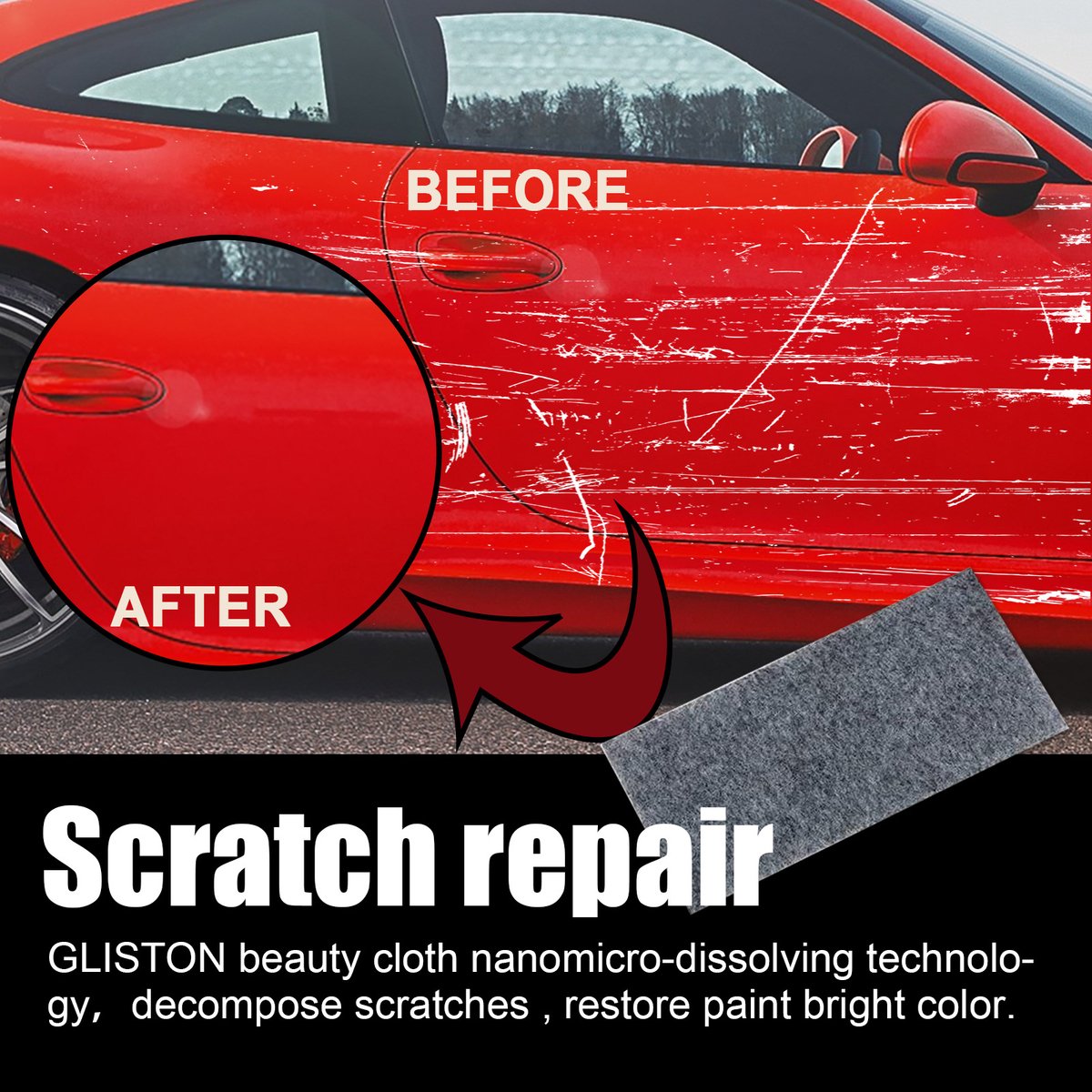 Car paint scratch repair nano cloth 6 pieces — view 8