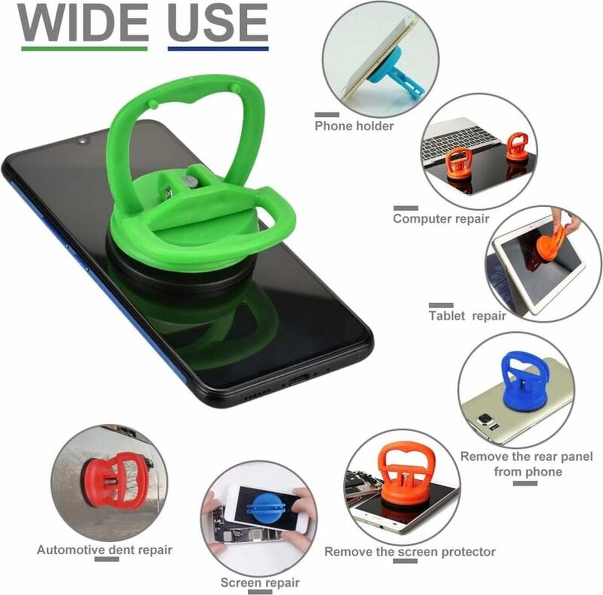 Car dent repair suction lifters 4 pieces — view 3