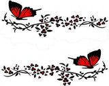 Car butterfly flower stickers 2 pieces — view 2