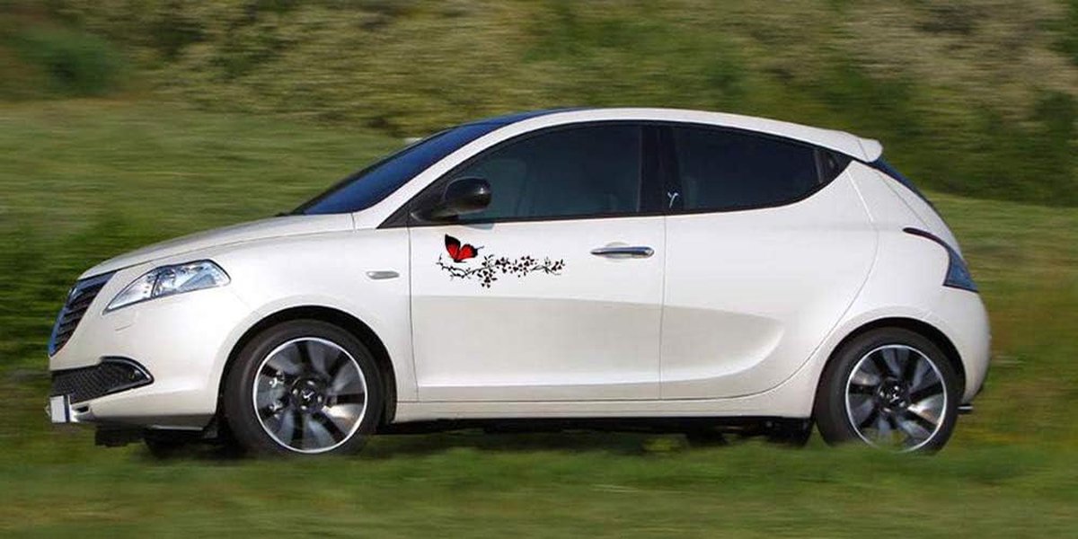 Car butterfly flower stickers 2 pieces — view 6