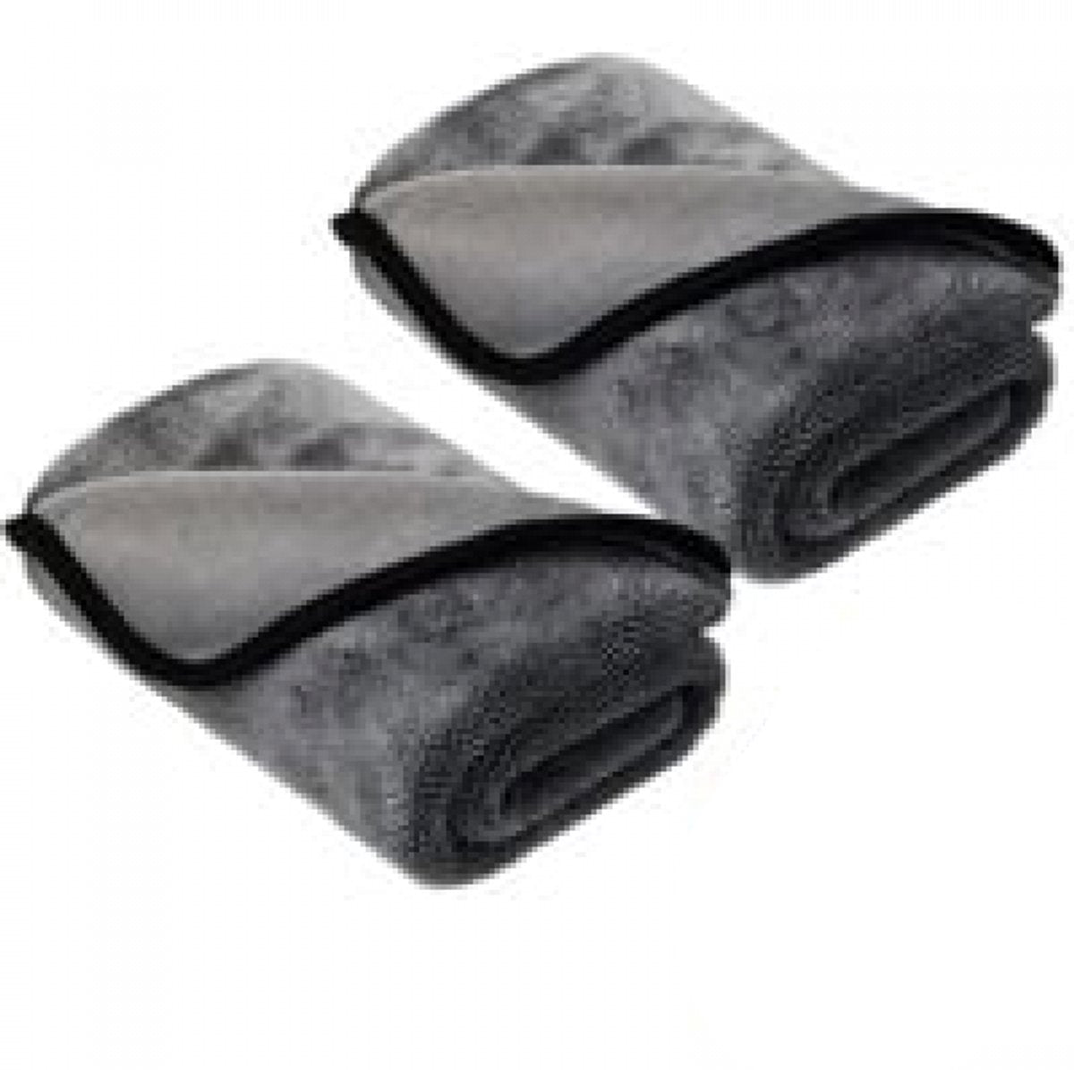 Microfiber car drying towels grey 2 pieces — view 2