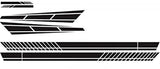 Car stripe side stickers black 6 pieces — view 2