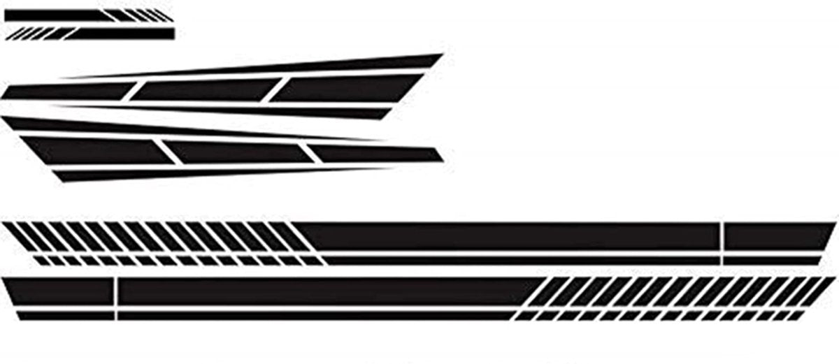 Car stripe side stickers black 6 pieces — view 2