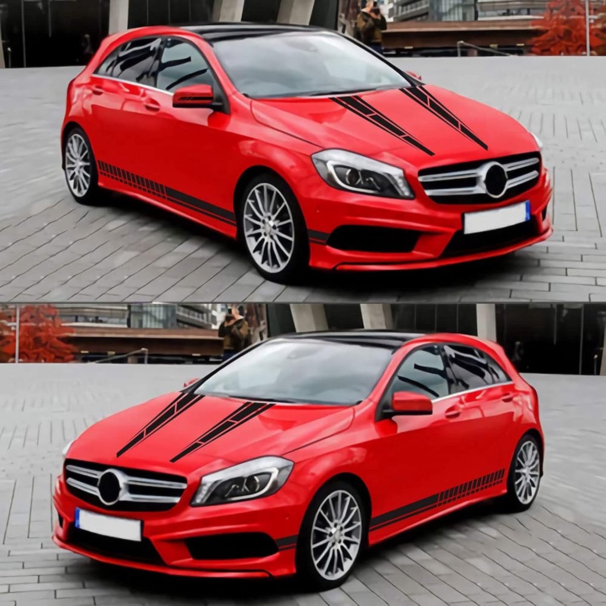 Car stripe side stickers black 6 pieces — view 5