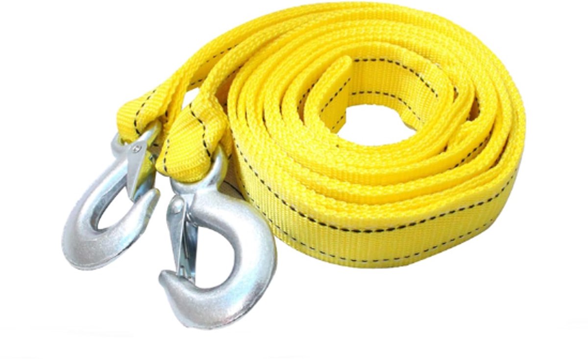 Car tow rope strap 4m 5000kg yellow — view 2