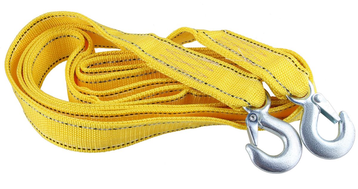 Car tow rope strap 4m 5000kg yellow — view 12