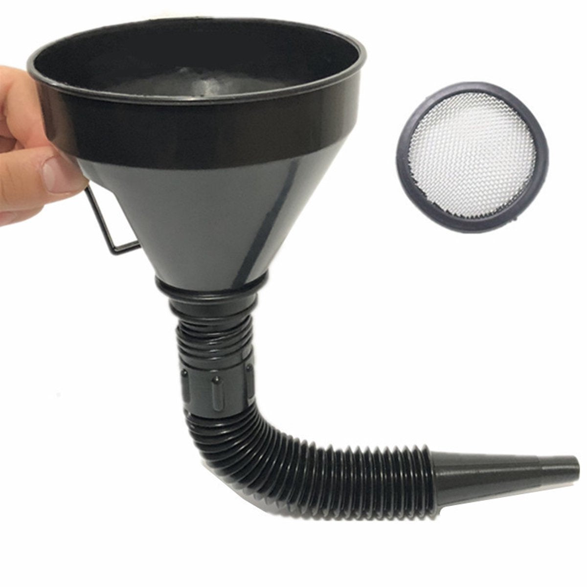 Car oil funnel with flexible spout black — view 2
