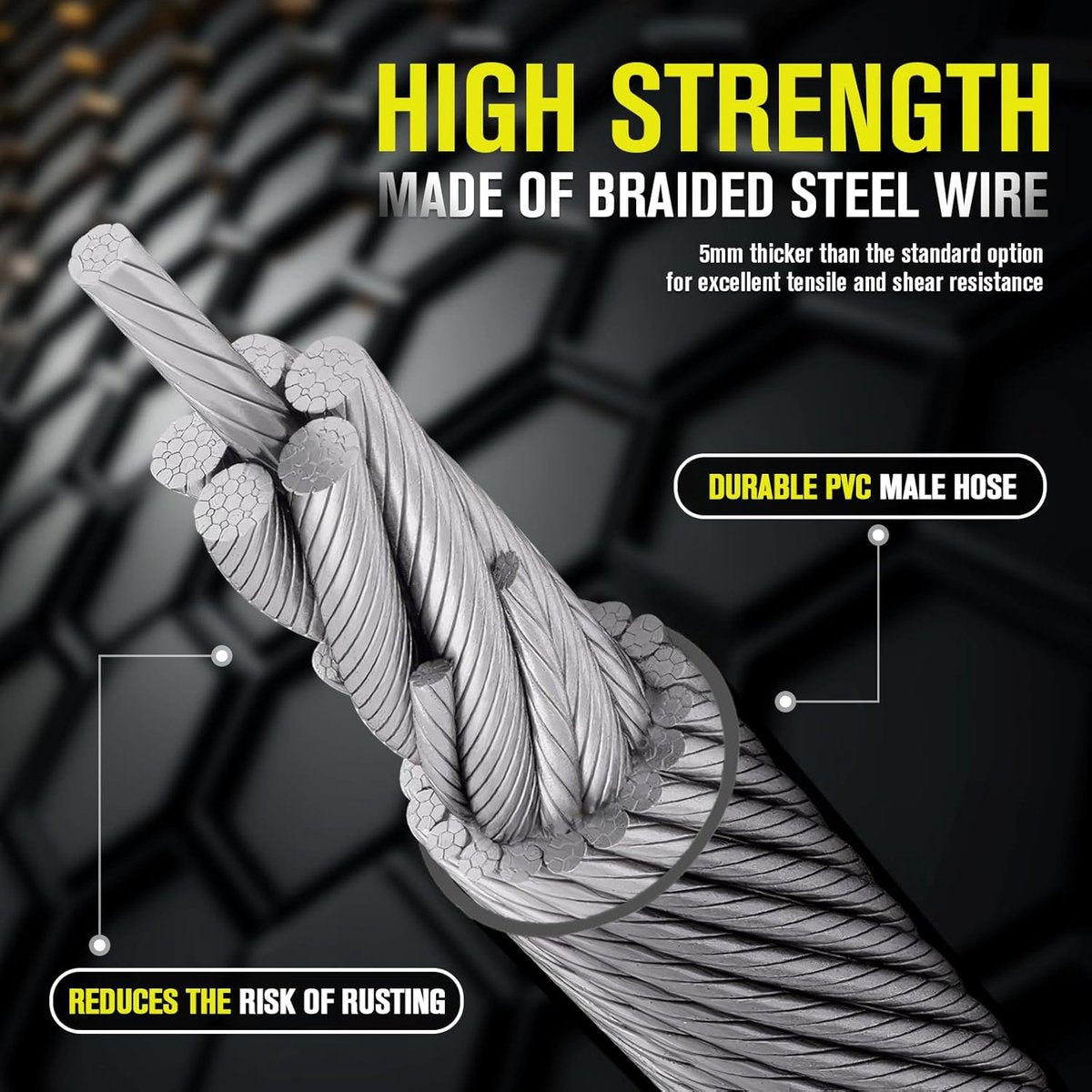 Universal steering wheel belt lock yellow — view 3