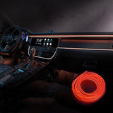 Car LED interior strip light 3m USB red — view 2