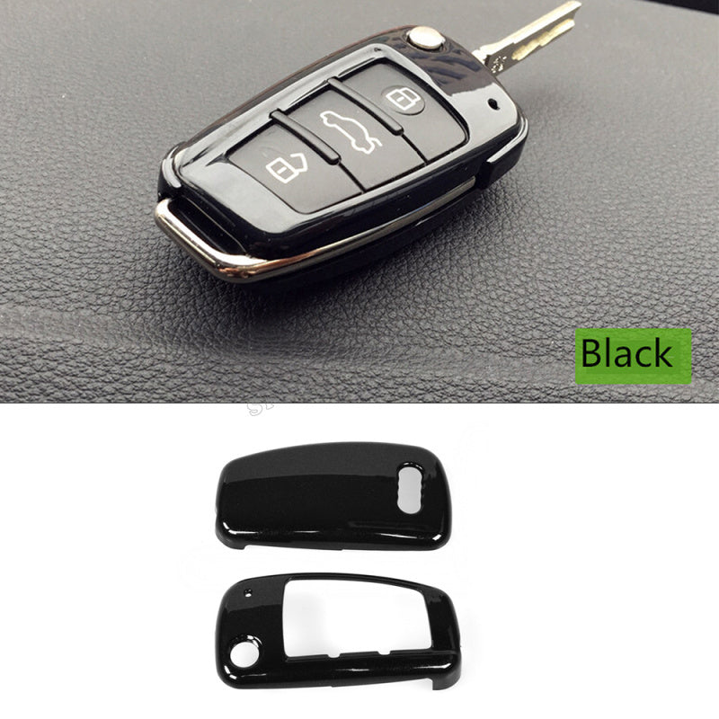 Audi carbon fibre car key cover case black — view 3