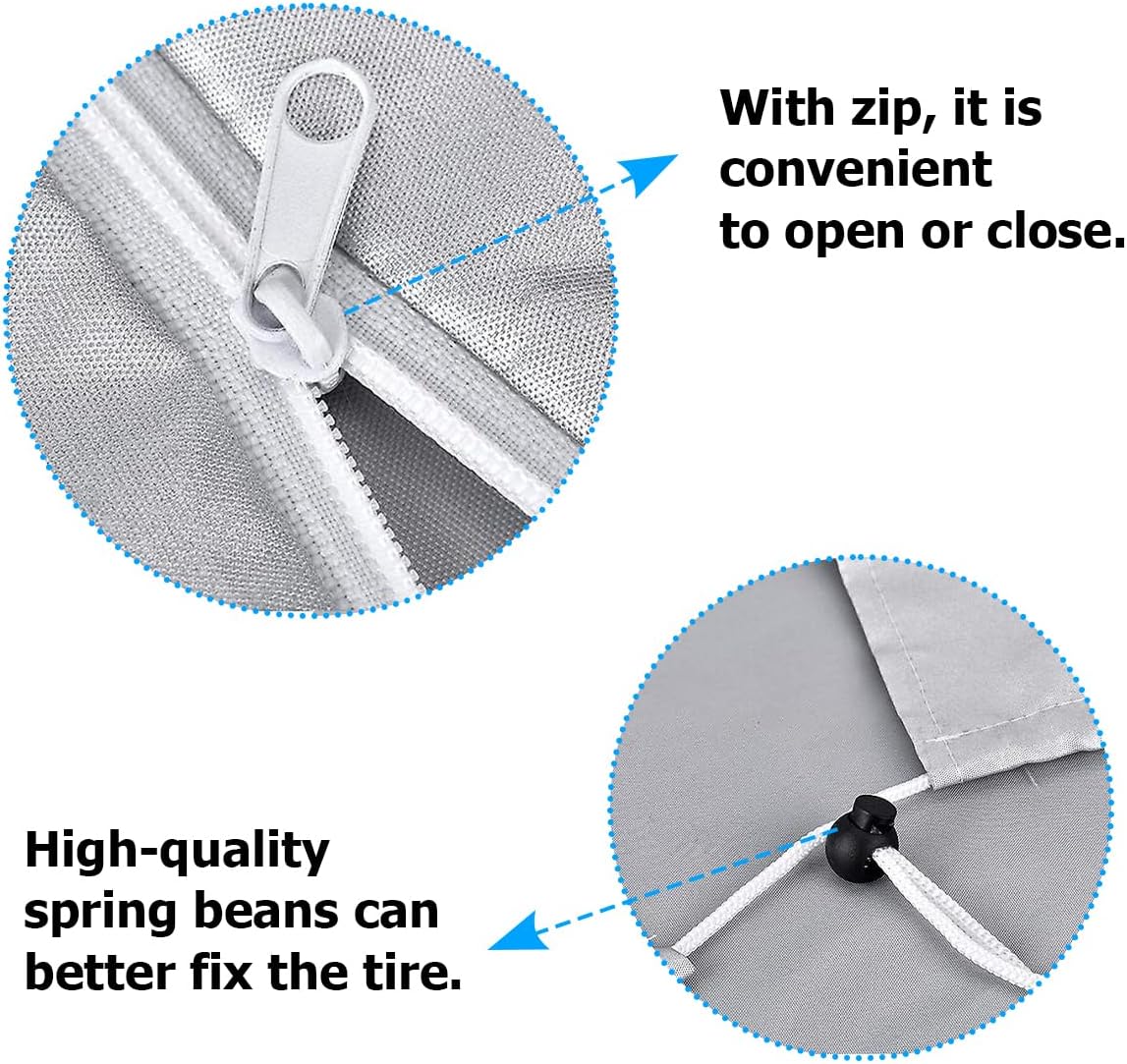 Universal tyre storage cover for 4 tyres silver — view 4