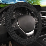 Black leopard print steering wheel cover 15 inch — view 2