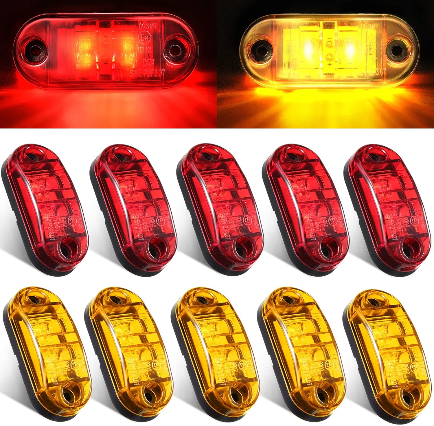 10pcs 2.5 inch LED trailer side marker lights — view 3