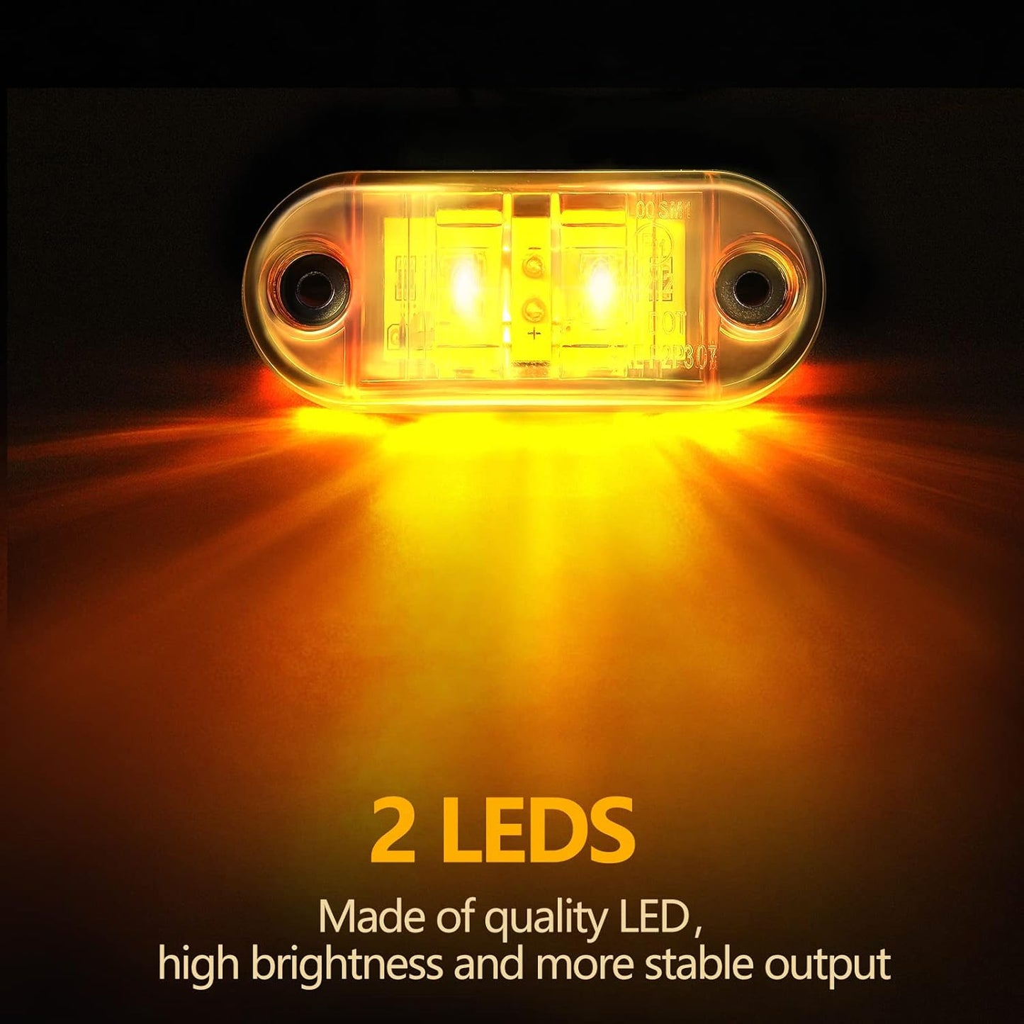 10pcs 2.5 inch LED trailer side marker lights — view 6