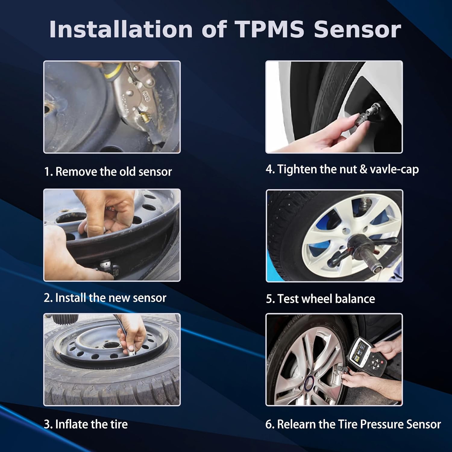 Dodge Ram Jeep Cherokee TPMS sensor 4-pack — view 5