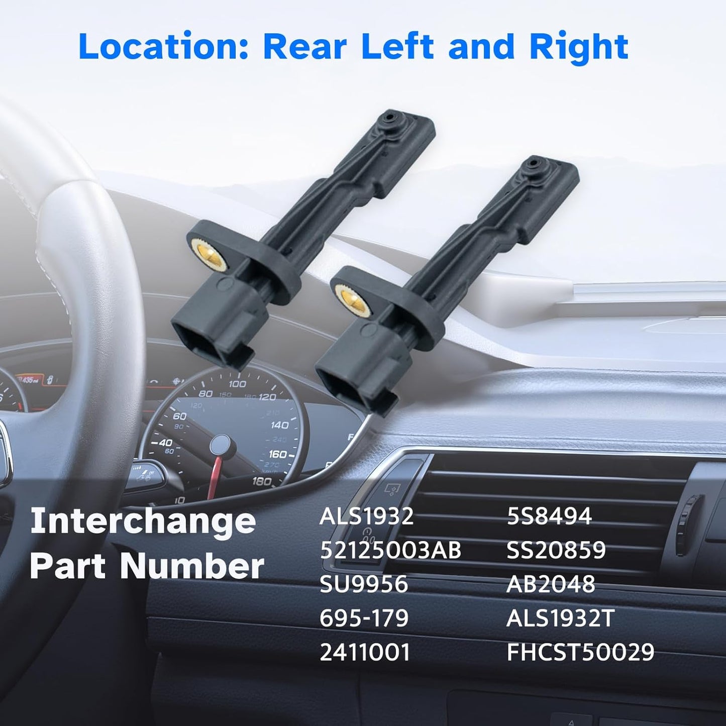 Jeep Wrangler rear ABS wheel speed sensor 2pcs — view 4
