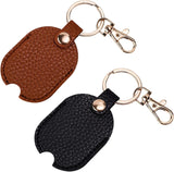 Leather car key sleeve PU protector with ring — view 6