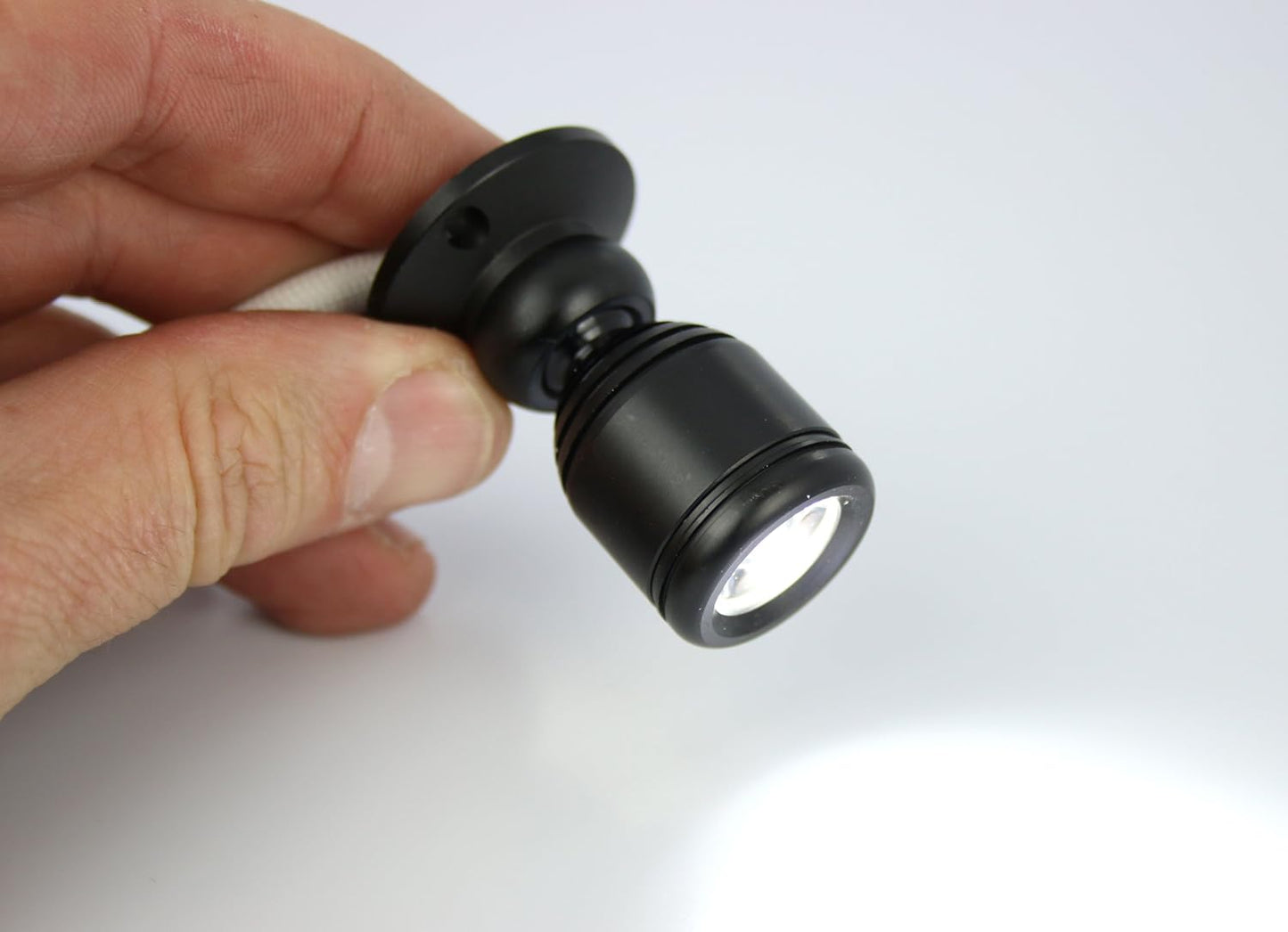Micro pivoting LED spotlight 1 watt cool white — view 3