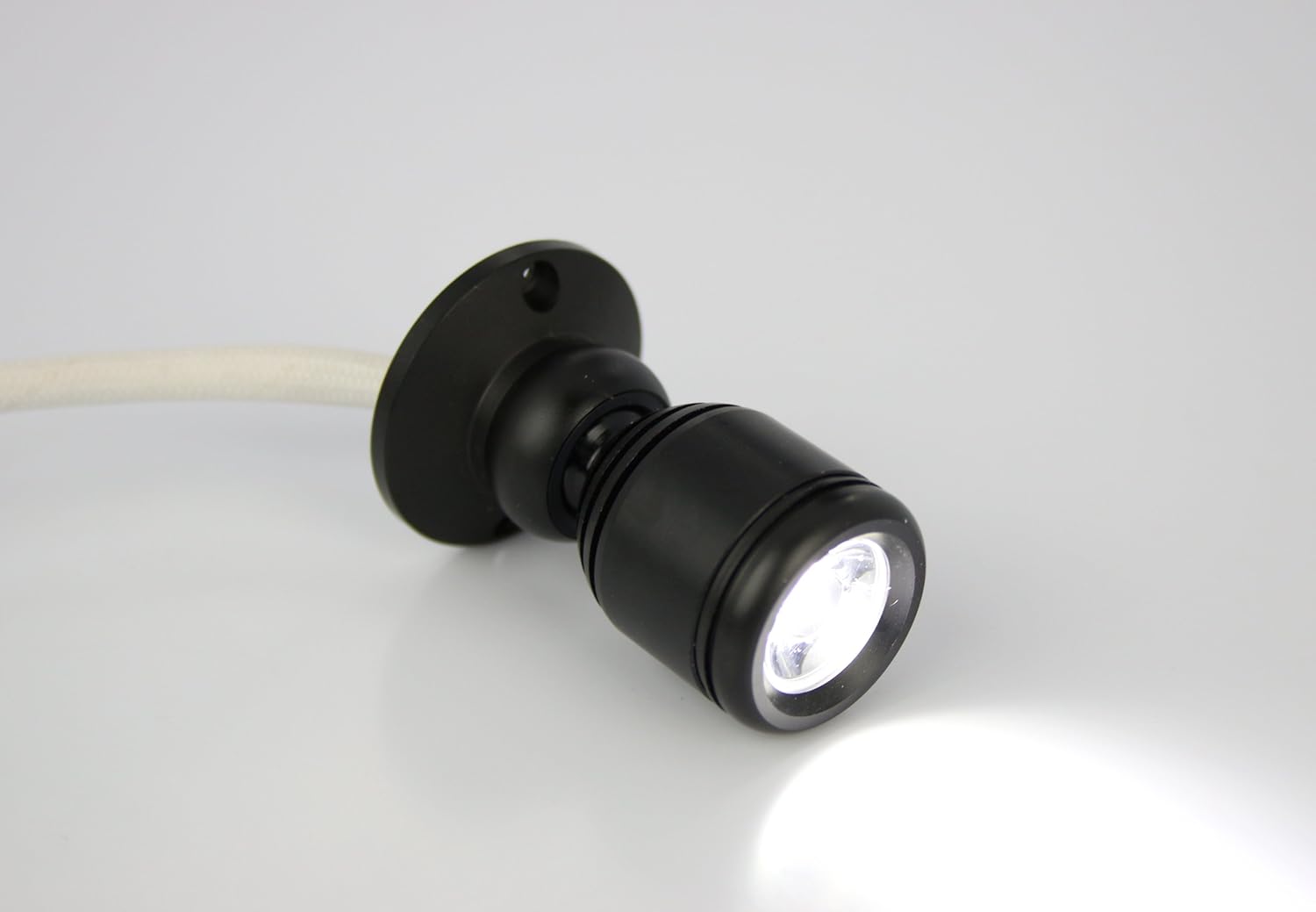 Micro pivoting LED spotlight 1 watt cool white — view 4