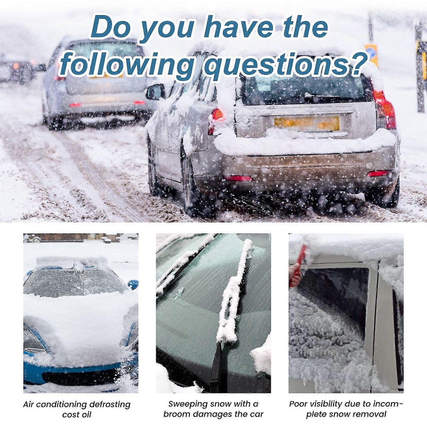 Windshield snow cover magnetic 140x94cm — view 4