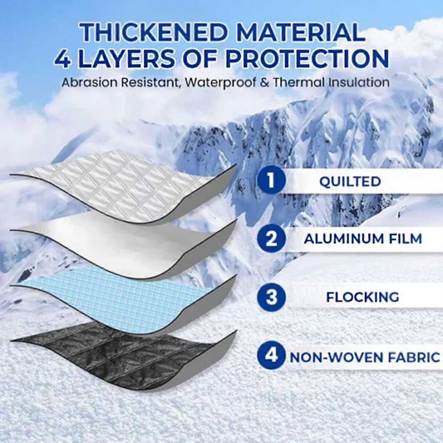 Windshield snow cover magnetic 140x94cm — view 5