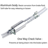 Brake bleed tool set with check valve silver — view 3