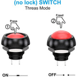 Waterproof momentary push button switch 12mm 12pcs — view 5
