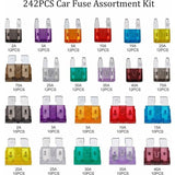 Car mini fuses assorted kit 242 pcs with box — view 4