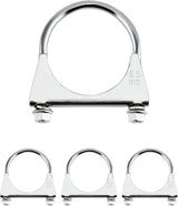 Stainless steel U-bolt exhaust clamp 2.5 inch 4 pack — view 2