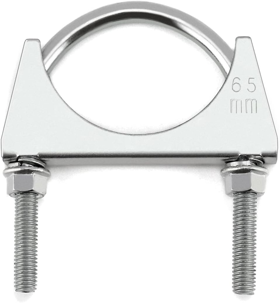 Stainless steel U-bolt exhaust clamp 2.5 inch 4 pack — view 4
