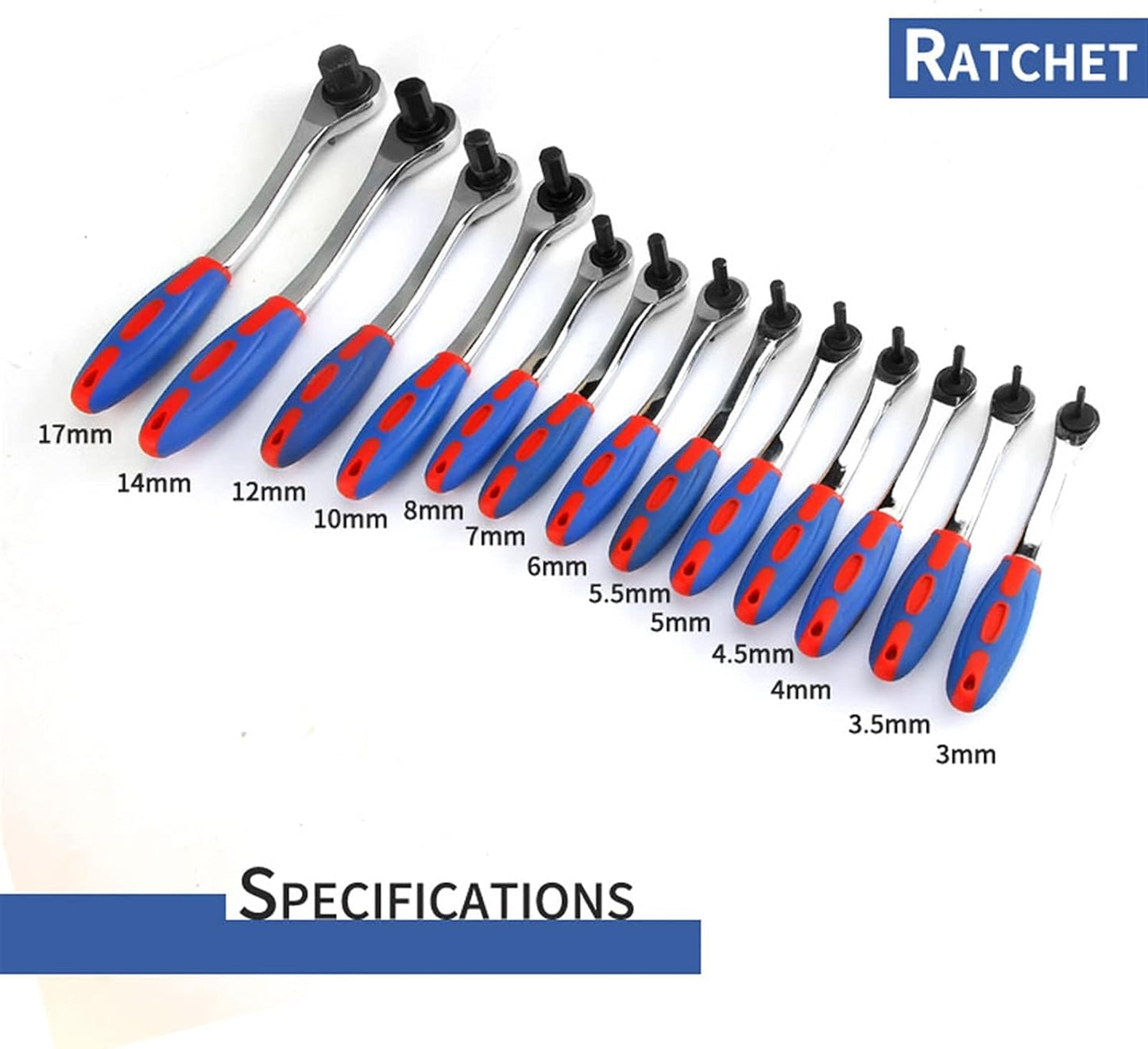 Reversible ratchet Allen key wrench 8mm — view 4