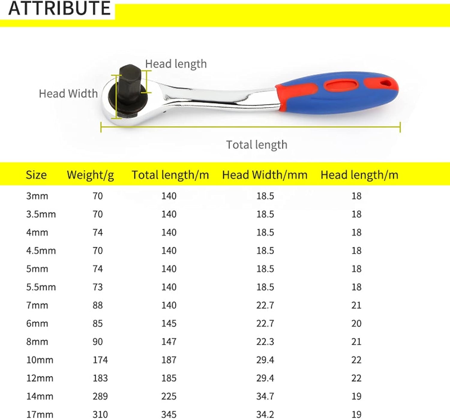 Reversible ratchet Allen key wrench 8mm — view 5