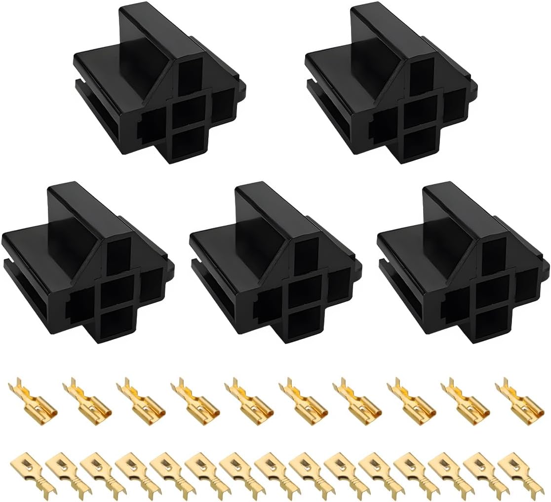 5pcs pin relay connectors 12V 30/40 Amp — view 2