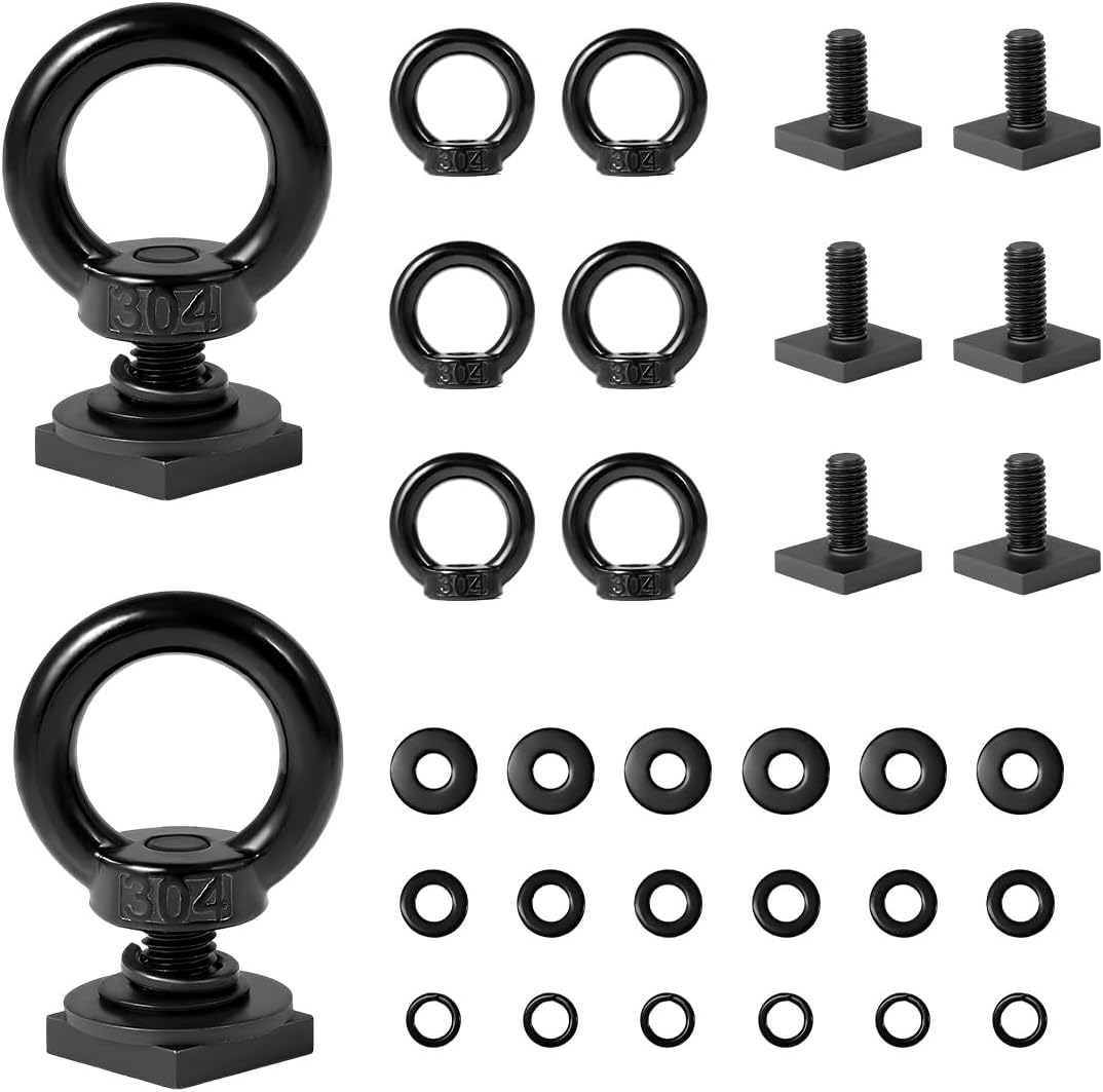 8pcs T-track tie down anchors stainless steel — view 2