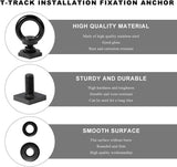 8pcs T-track tie down anchors stainless steel — view 4