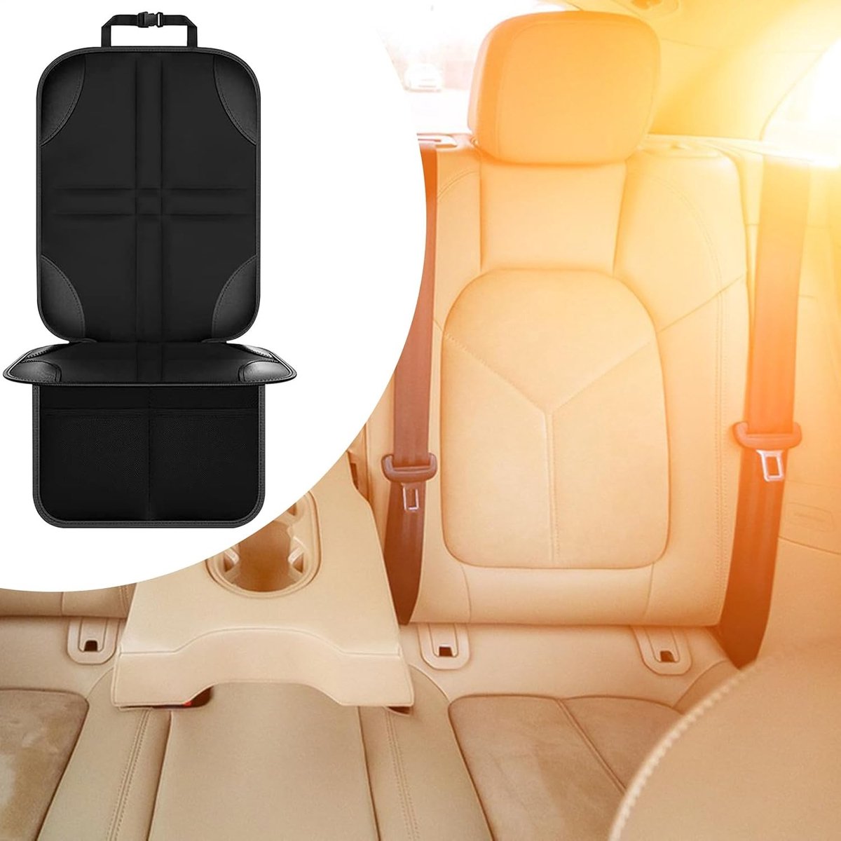 Car seat protector child seat cover black — view 5
