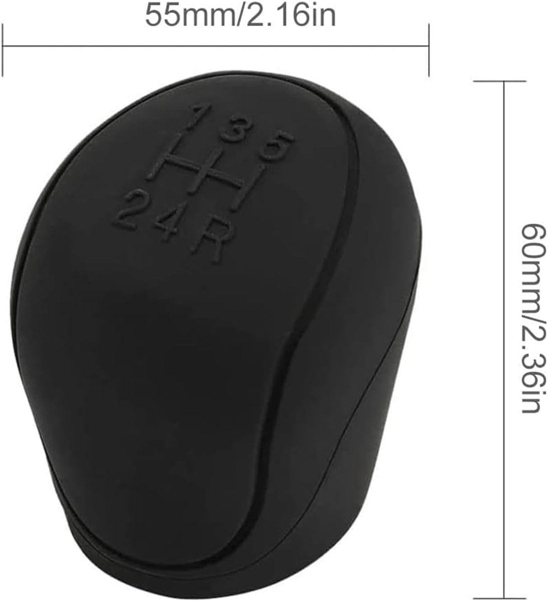 Car gear shift knob silicone cover black — view 7
