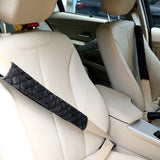 2 extended seat belt shoulder covers black — view 3