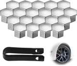 Universal 17mm wheel bolt covers 20pcs silver — view 2