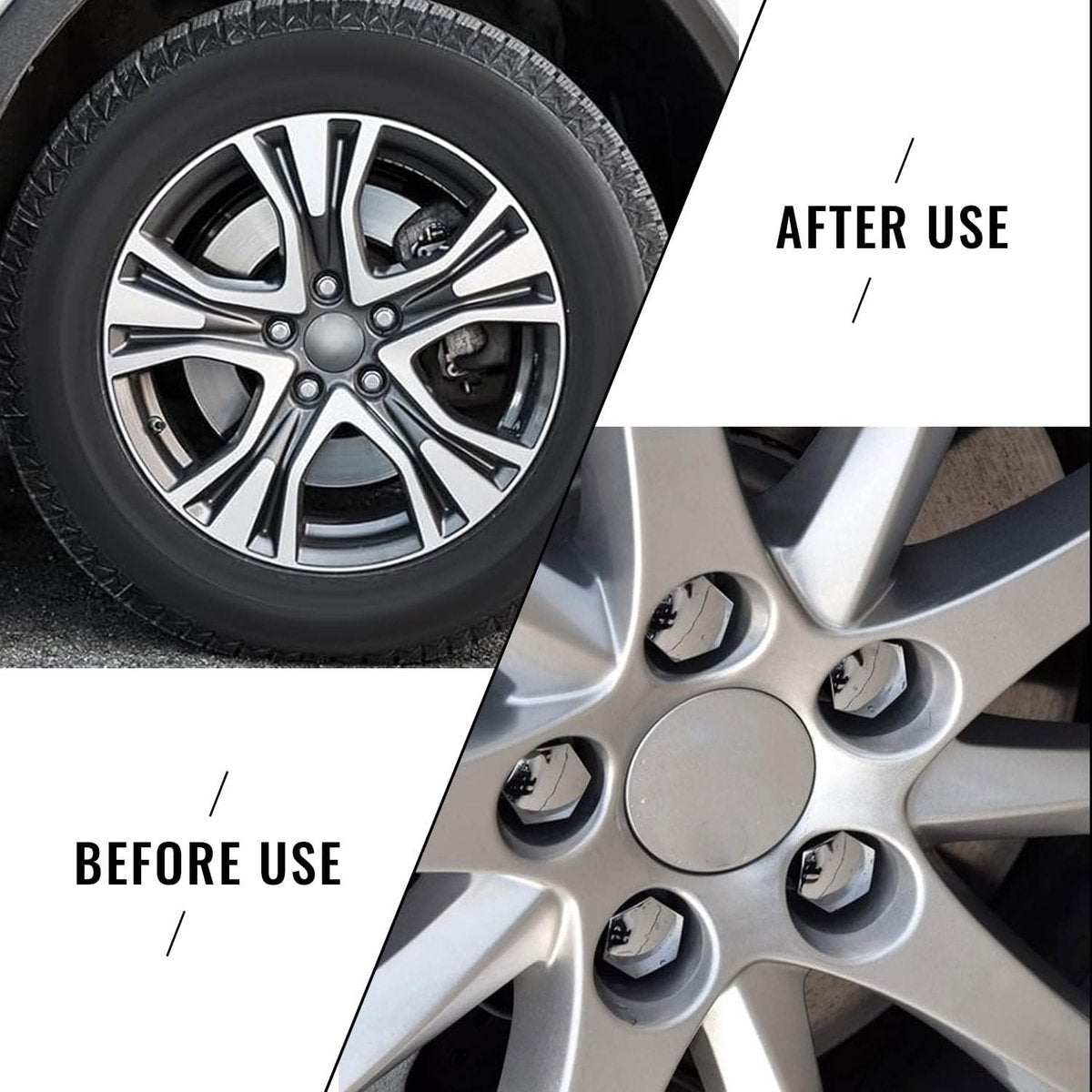 Universal 17mm wheel bolt covers 20pcs silver — view 5