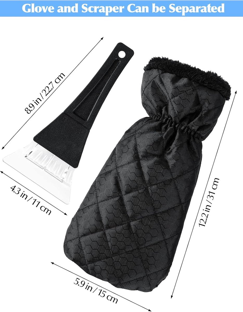Snow shovel windshield ice scraper set — view 3