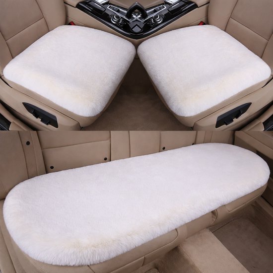 3 pack plush faux fur car seat covers — view 2