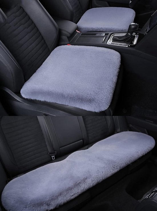 3 pack plush faux fur car seat covers — view 6
