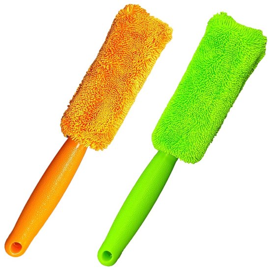 2 soft microfibre car rim and wheel brushes — view 2