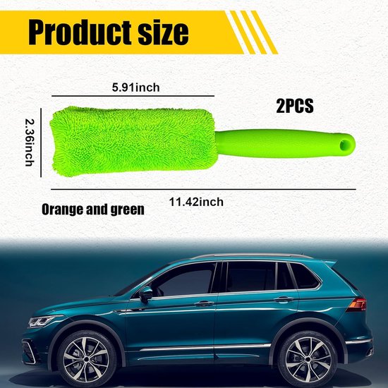2 soft microfibre car rim and wheel brushes — view 5